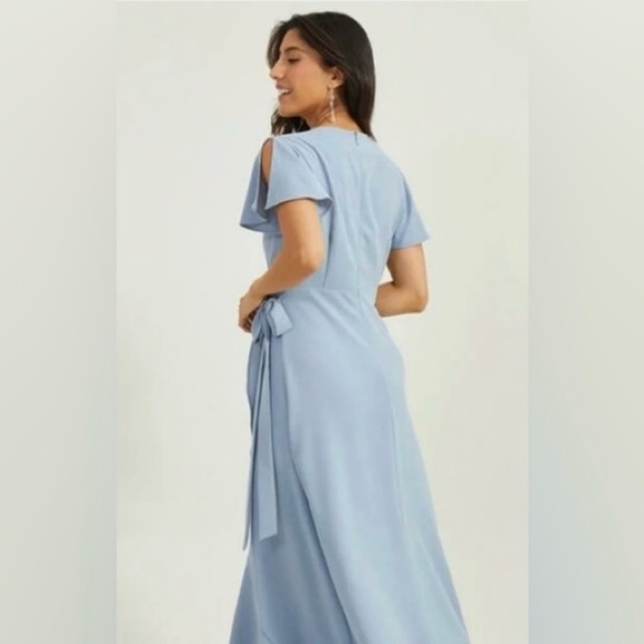 Altar’d State // Springvale Light Blue Flutter Sleeve Maxi Dress - Picture 8 of 10